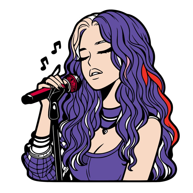 realistic female singer