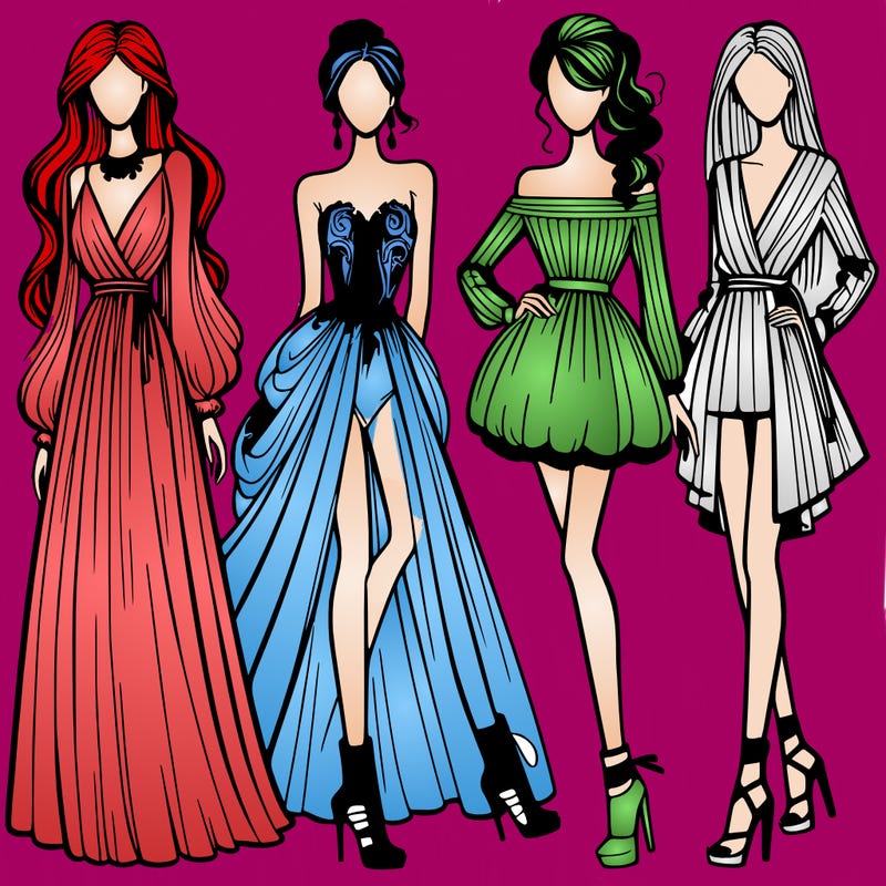 fashion models dresses