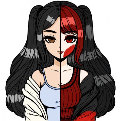 realistic girl split