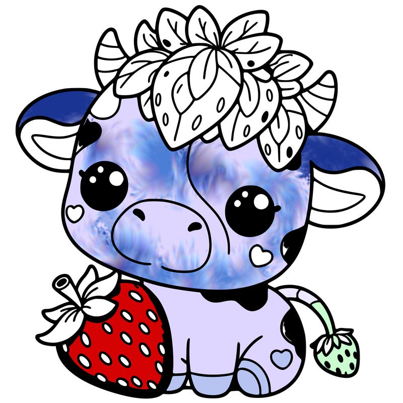 cute strawberry cow