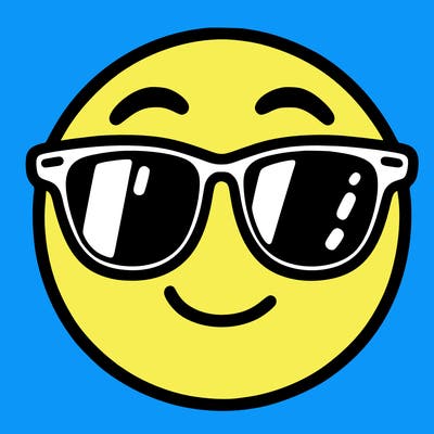 emoji with sunglasses