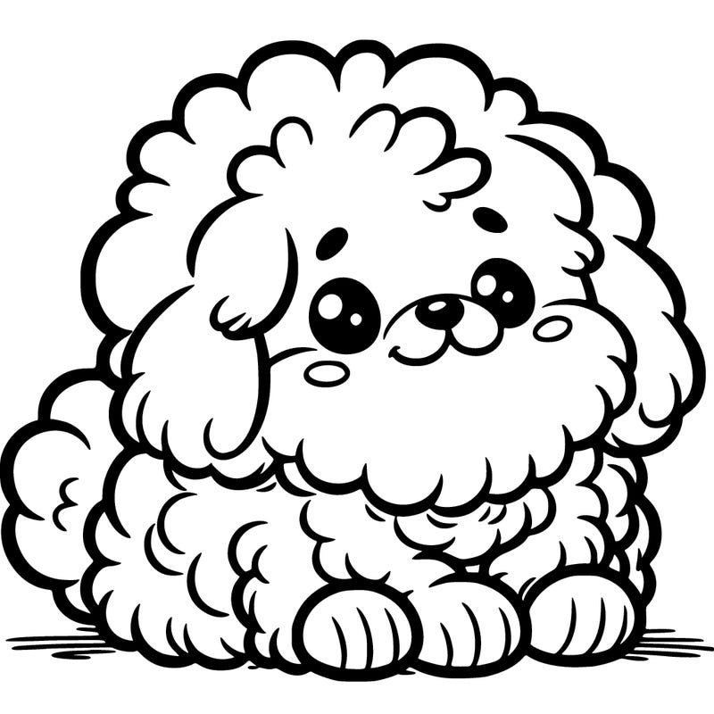 very cute fluffy dog