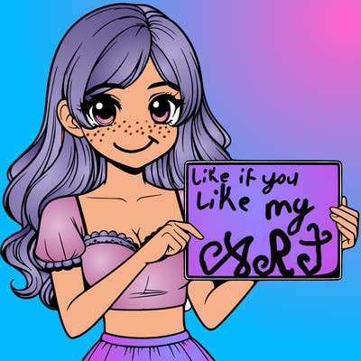 realistic pretty girl holding blank sign