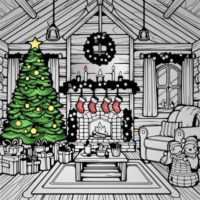 christmas house interior
