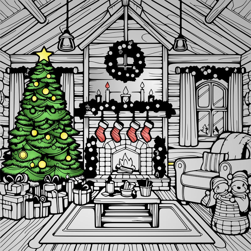 christmas house interior