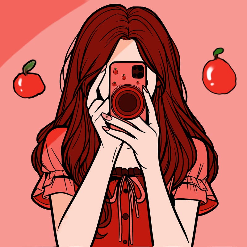a realistic girl holding her phone taking pictures