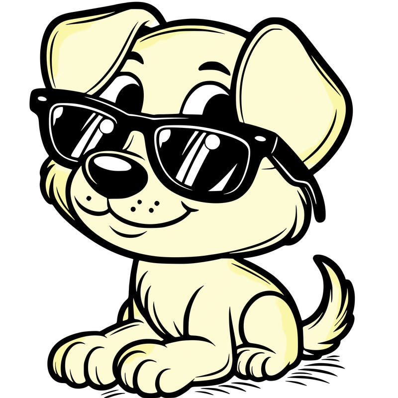 dog with sunglasses