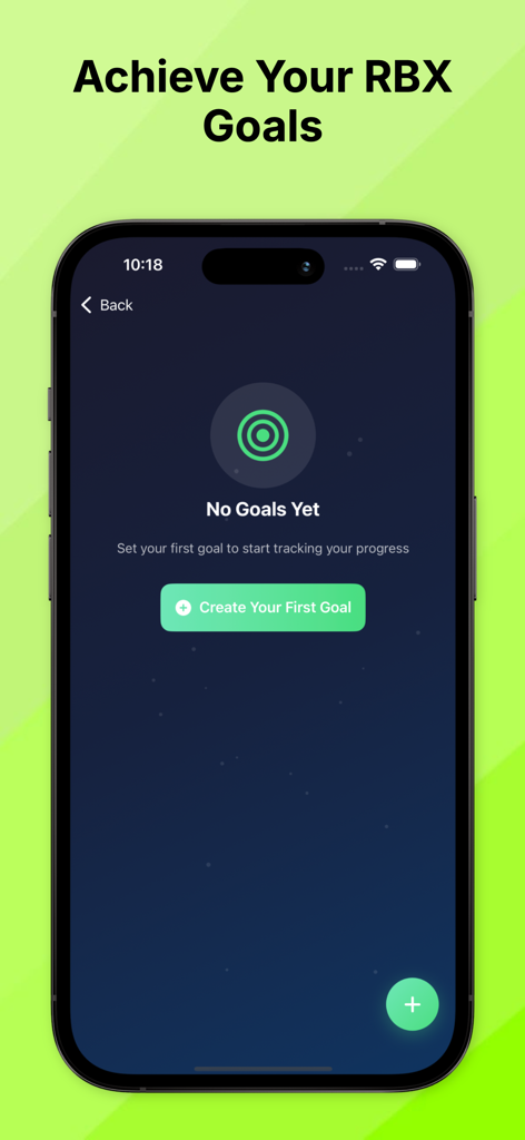 Robux Wallet For Roblox - Robux Wallet-App-Oberfläche, die den Bildschirm zur Zieleinstellung für Roblox-Sparziele anzeigt