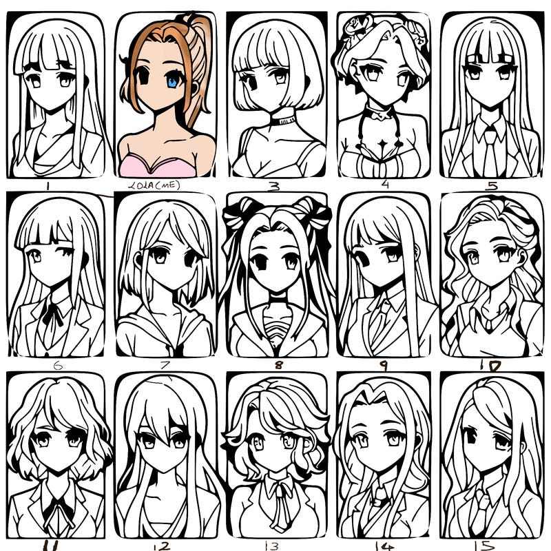 girls that look diffrent anime