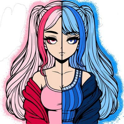 realistic girl split