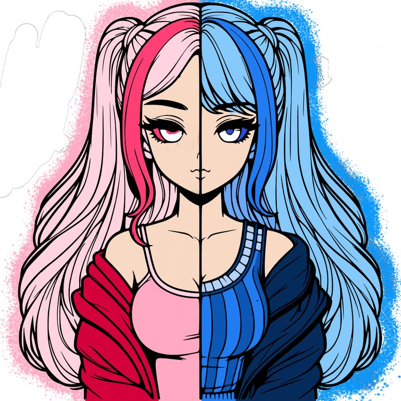 realistic girl split