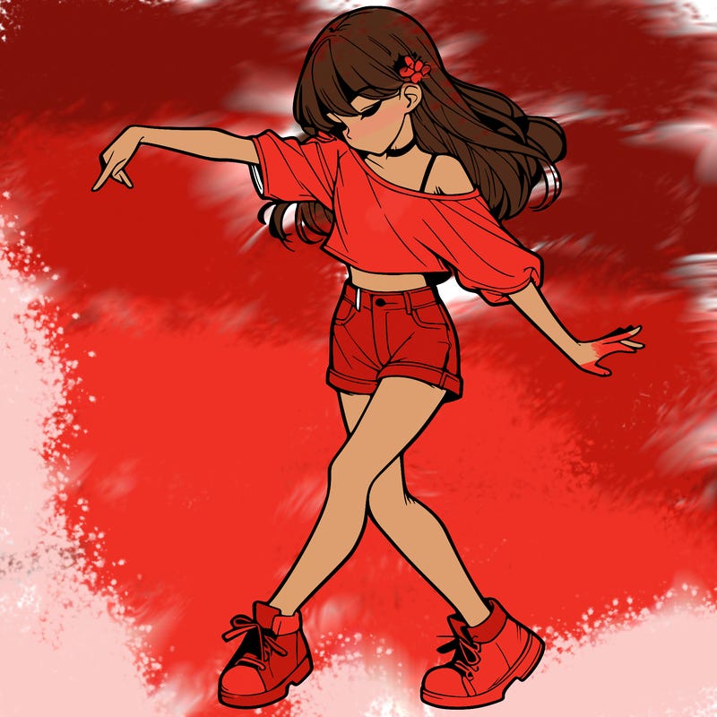 realistic girl danceing