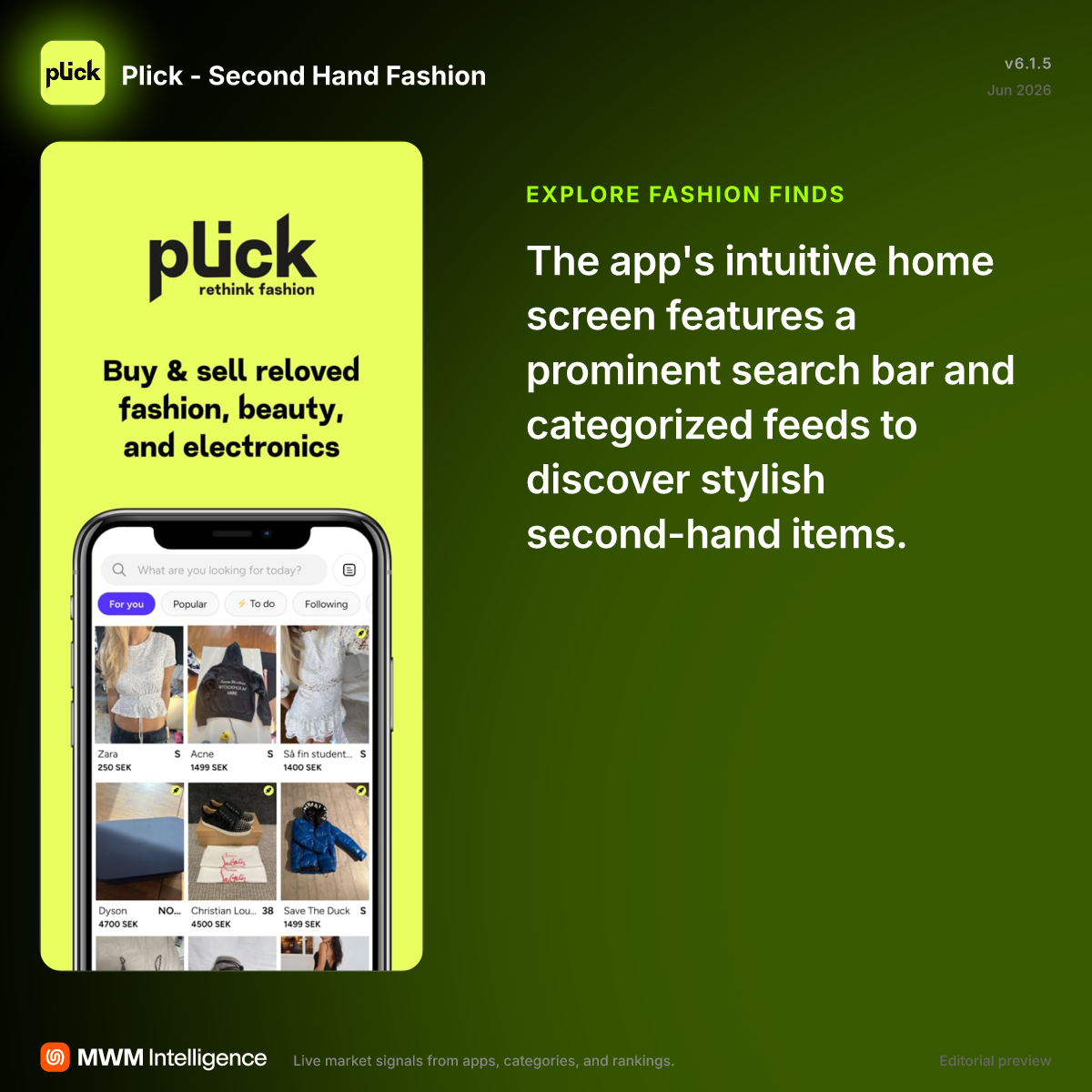 Plick - Second Hand Fashion - Shopping App | MWM