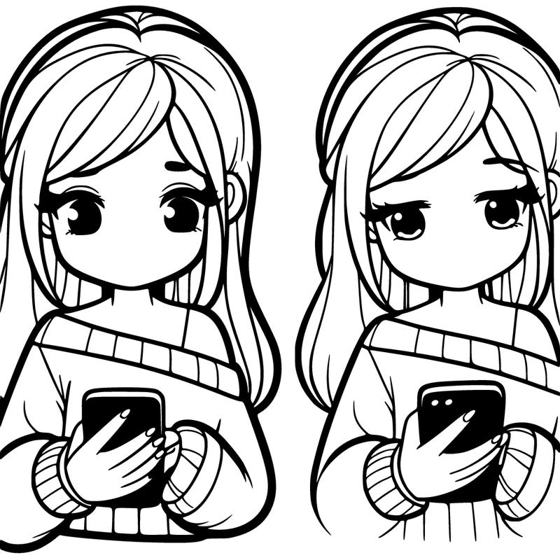 a girl holding a phone texting
