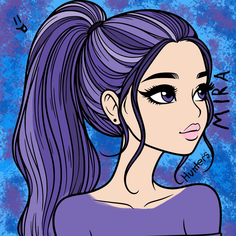 a beautiful and realistic girl with a high pony tail