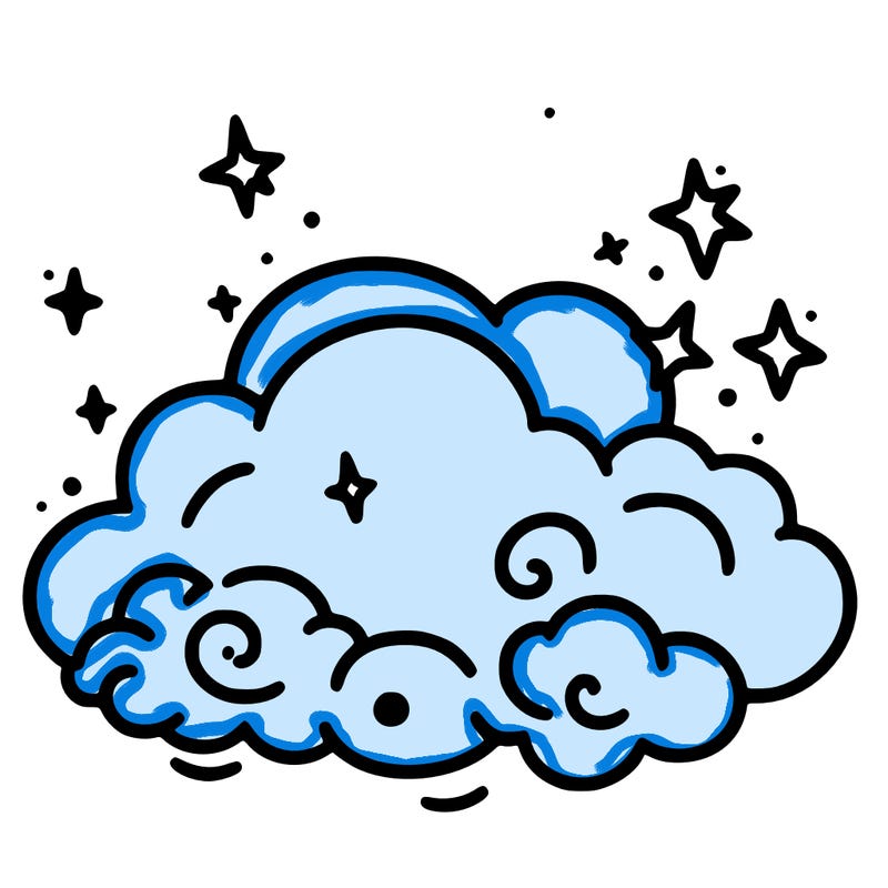 pink starry cloud sky