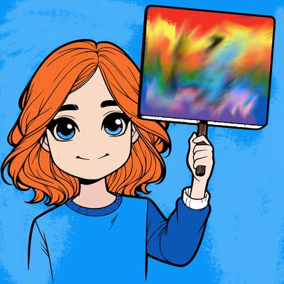 realistic girl holding up a sign