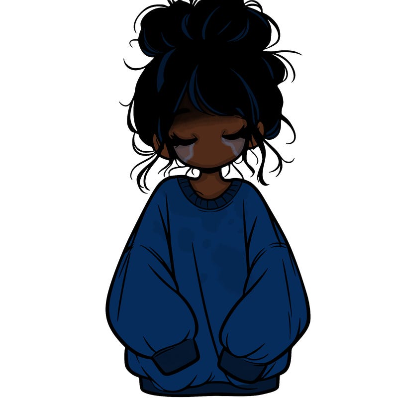 girl with baggy sweatshirt and messy bun