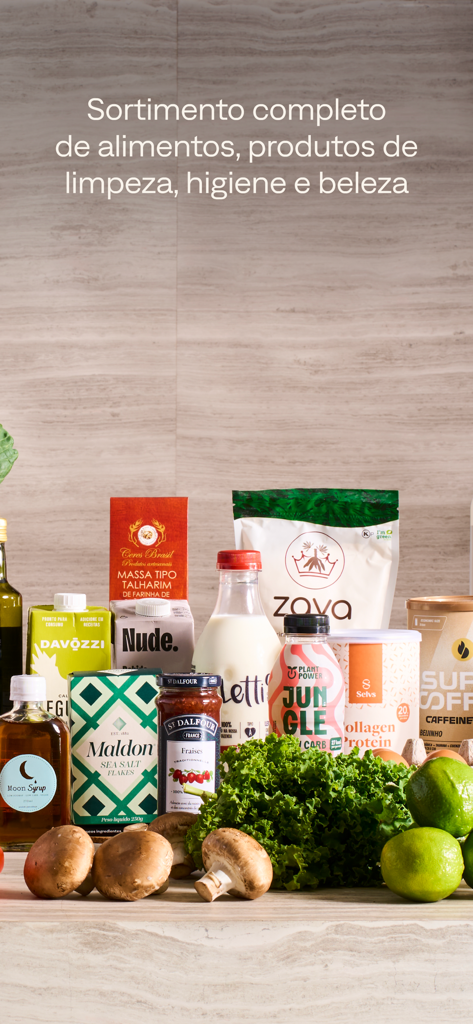 Seleção curada de alimentos saudáveis, produtos frescos e produtos de bem-estar disponíveis na Trela.