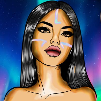 realistic woman with full lips