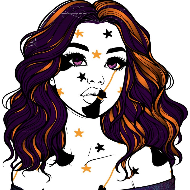 realistic girl with wavy hair and lips