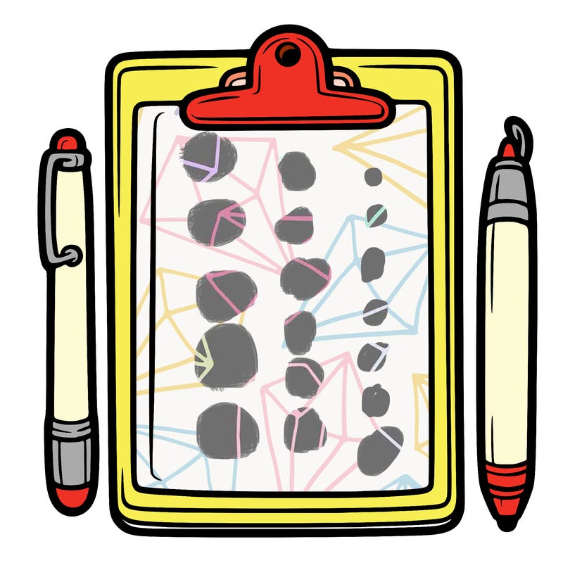 blank clip board with pen