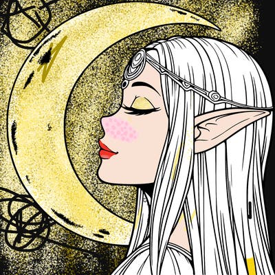 a realistic moon elf
