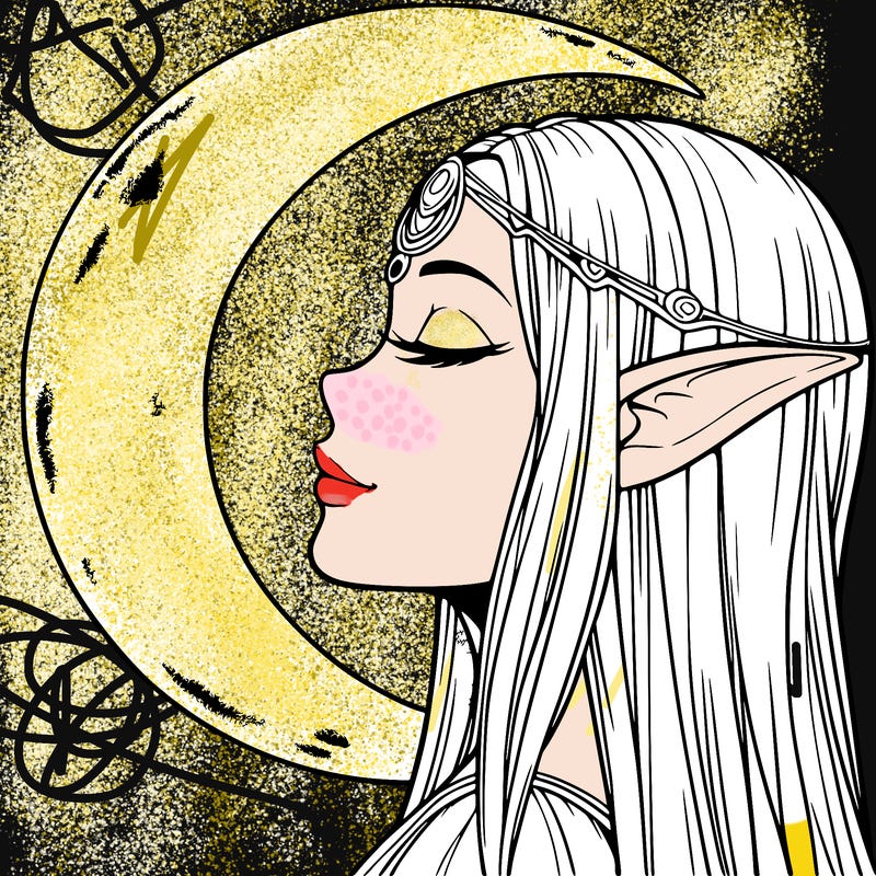 a realistic moon elf