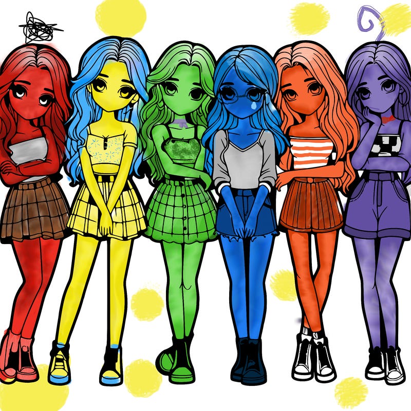 a group of girls realistic