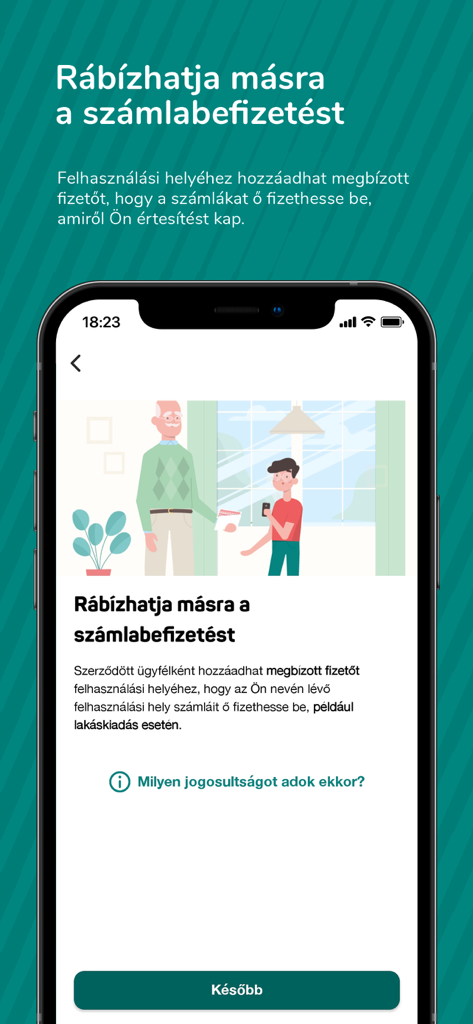 MVM Next - A screenshot of the MVM Next app displaying the authorized bill payer feature with a descriptive illustration
