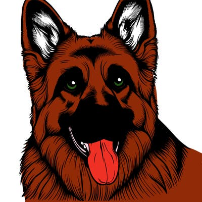 realistic german shepherd