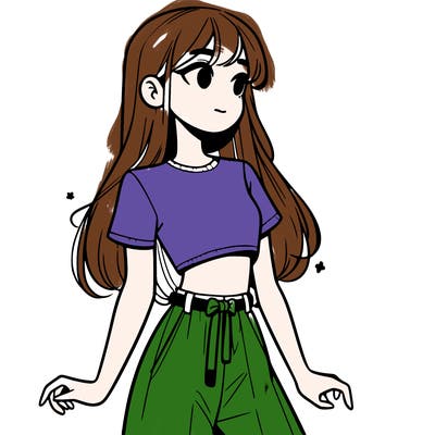 girl in a cute crop top