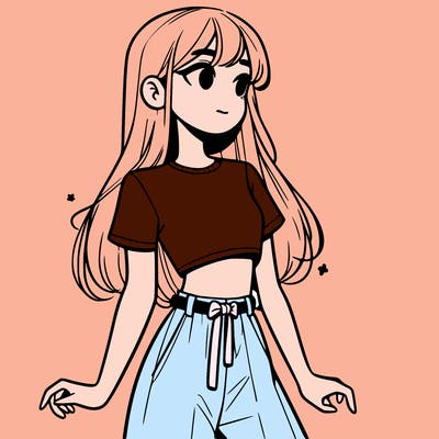 girl in a cute crop top