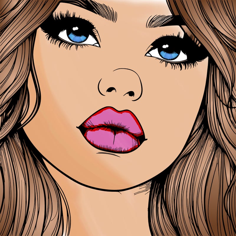really realistic girl with lips