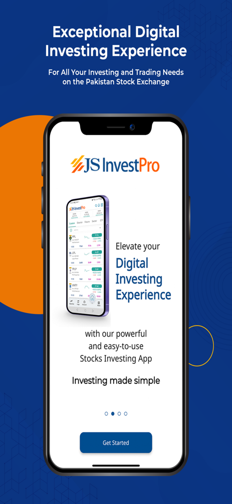 JS InvestPro - JS InvestPro app interface for digital investing in the Pakistan Stock Market