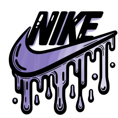 dripping nike logo