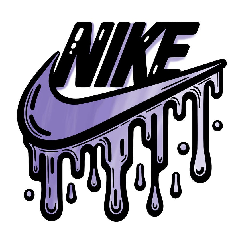 dripping nike logo