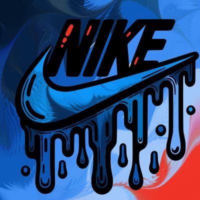 dripping nike logo
