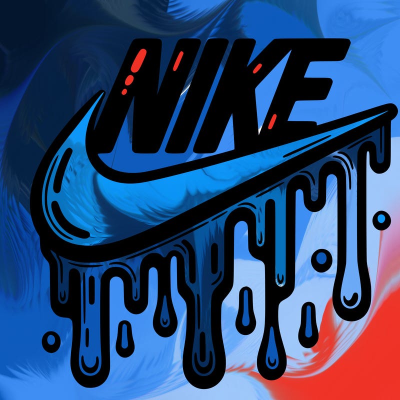 dripping nike logo
