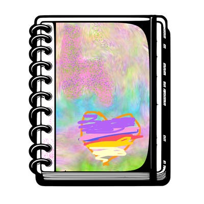 blank, realistic notebook