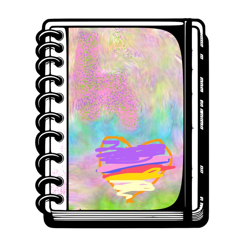 blank, realistic notebook