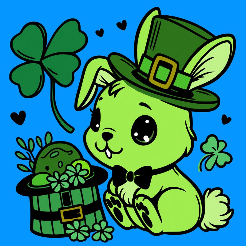 st. patrick's day, bunny.