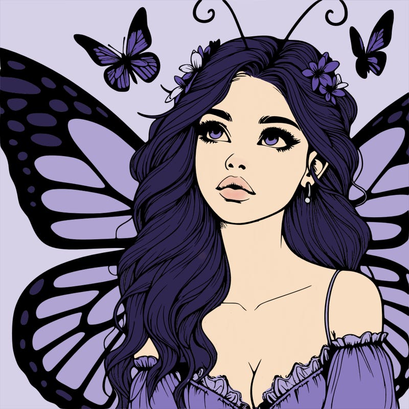 butterfly fairy realistic girl