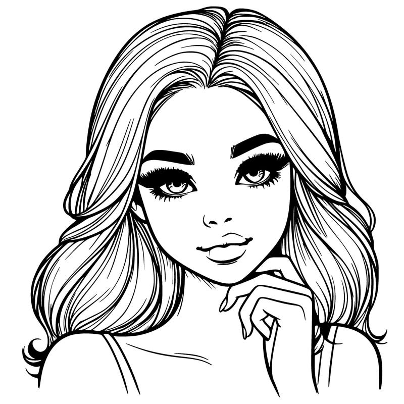 realistic girl with makeup pretty and freckles