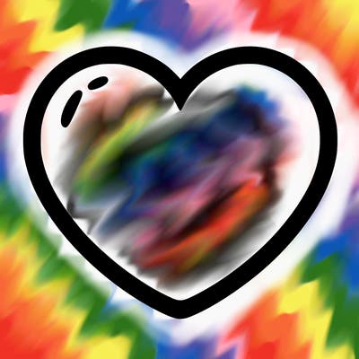 a blank heart