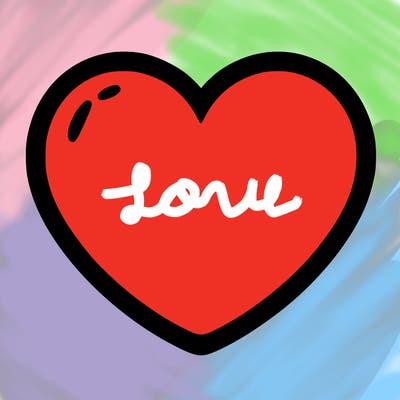 a blank heart