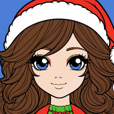 realistic christmas girl
