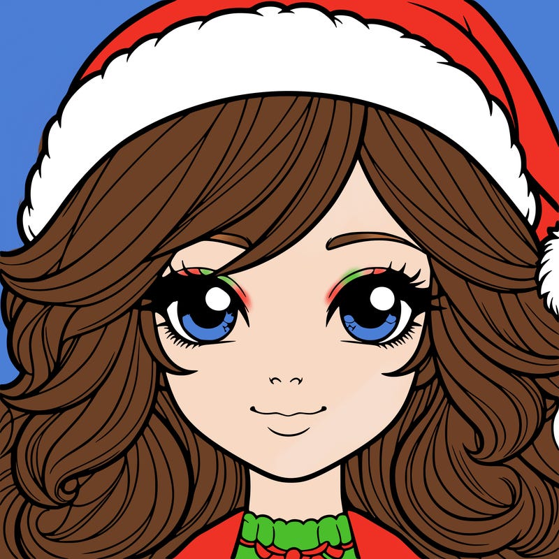 realistic christmas girl