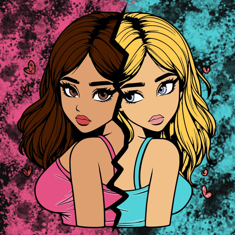 realistic girl split