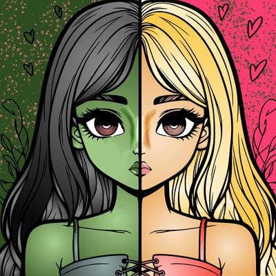 realistic girl split